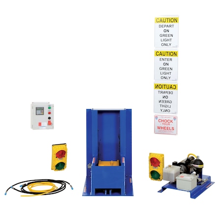 Vestil Electric Hydraulic w/Poly LED Light Pkg, Load Cap. 22,500 lb. Per Foot TL-100-F-S-LED